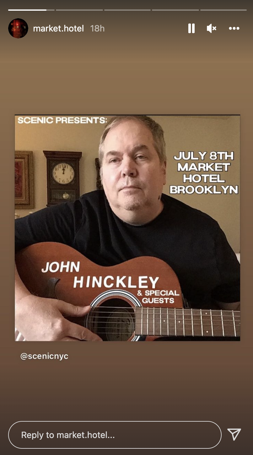 John Hinckley Jr. at the Market Hotel